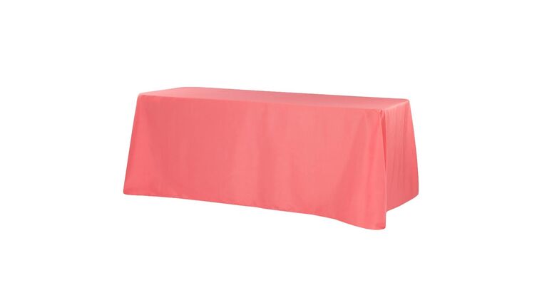 Polyester | 90″ X 156″ Rectangle Polyester Tablecloth – Coral | Rental