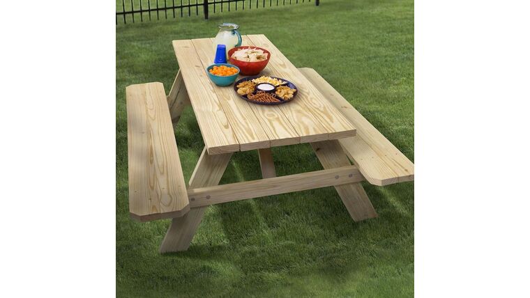 Picnic Table | Wood | Rectangle | 4′ | Kids | Rental