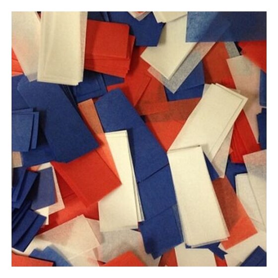 Red/White/Blue Tissue Confetti – Bulk (Purchase Per-Pound) | Rental
