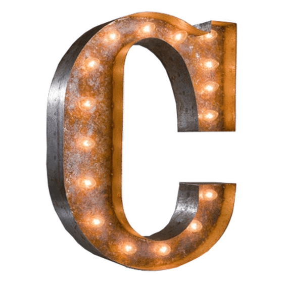 Vintage Marquee Letter | C | 36″ | Rental