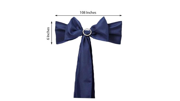 6″ W x 106″ L Navy Blue Polyester Sash | Rental