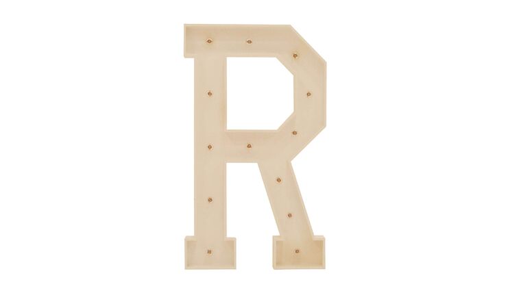 3′ Wood Marquee Letter – White – “R” | Rental