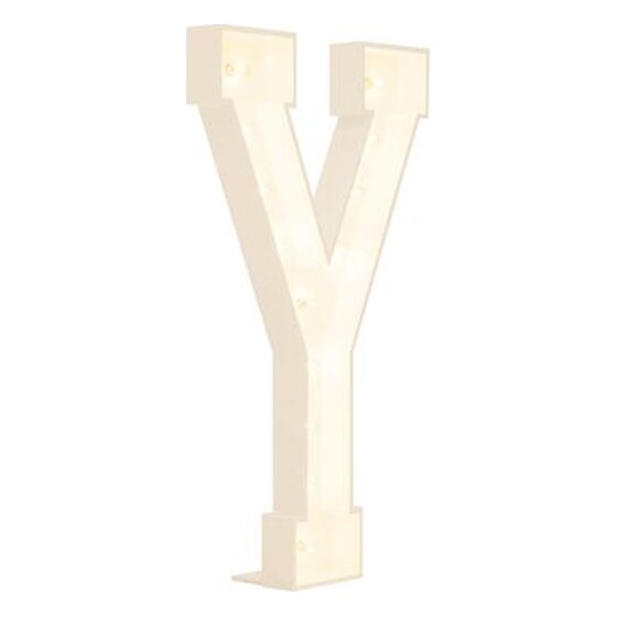 3′ Wood Marquee Letter – White – “Y” | Rental