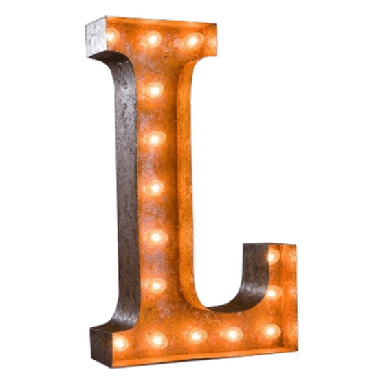 Vintage Marquee Letter | L | 36″ | Rental