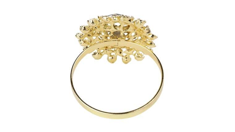 Royal Diamond Napkin Ring Holder – Gold | Rental