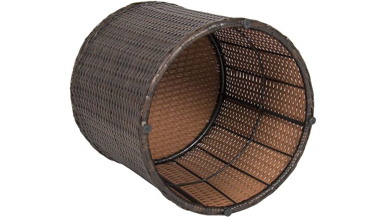 Side Table – BCP Outdoor Wicker Rattan Barrel Side Table Patio Furniture Garden Backyard Pool | Rental