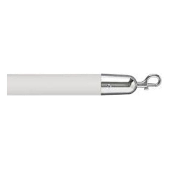 6′ White Vinyl Stanchion Rope w/Polished Chrome Ends | Rental
