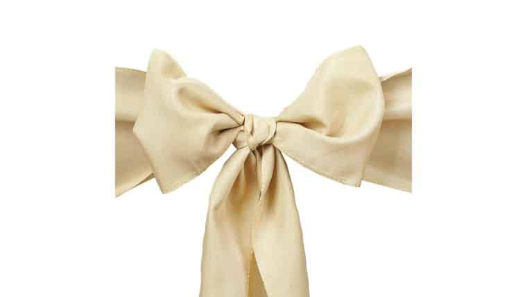 6″ W x 106″ L Beige Polyester Sash | Rental
