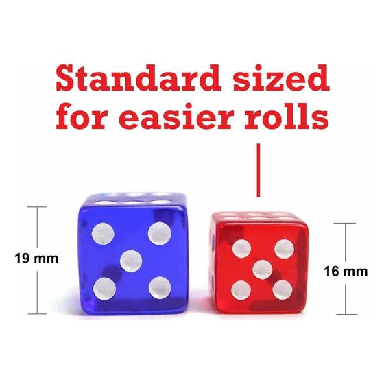 Part – 16mm Blue Rounded Casino Dice | Rental