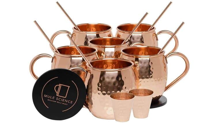 Beverage Glass – 18 oz. Copper Moscow Mule Hammered Copper Drinking Mug | Rental