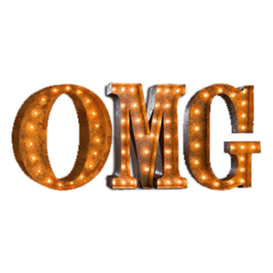 Vintage Marquee Letters | OMG | 36″ | Rental