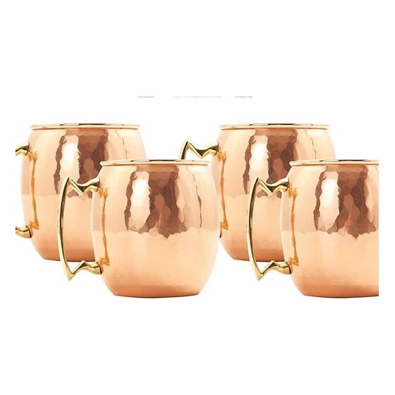 Beverage Glass – 18 oz. Copper Moscow Mule Hammered Copper Drinking Mug | Rental