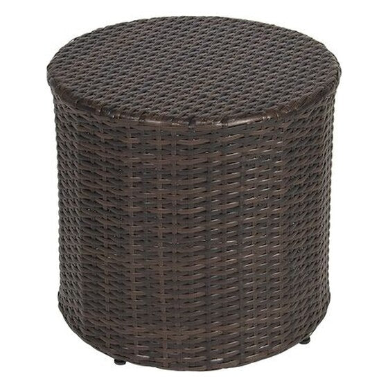 Side Table – BCP Outdoor Wicker Rattan Barrel Side Table Patio Furniture Garden Backyard Pool | Rental