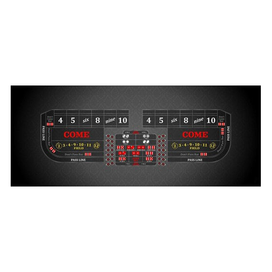Part – Craps – 8′ Craps Casino Game Table Top Only – Black | Rental