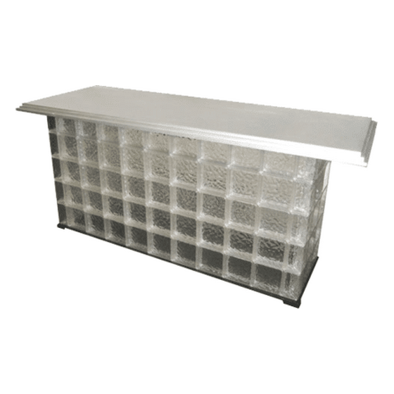 8′ Glass Block Lighted Buffet Table | Rental