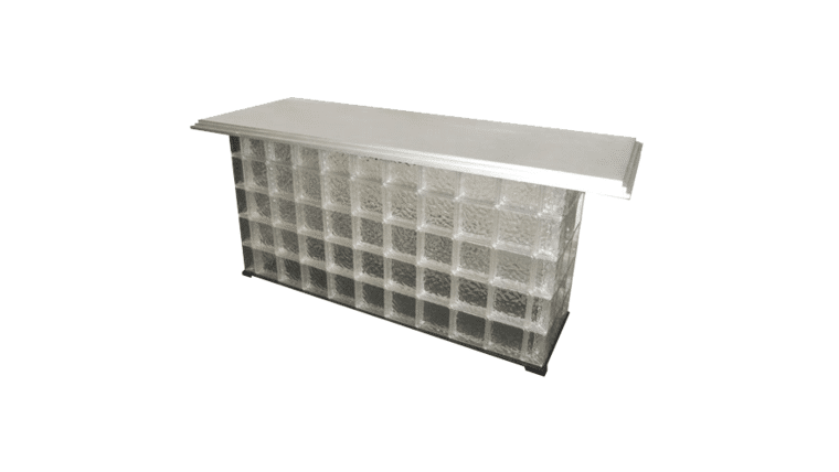 8′ Glass Block Lighted Buffet Table | Rental