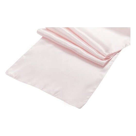 Satin Table Runner – Pastel Pink | Rental