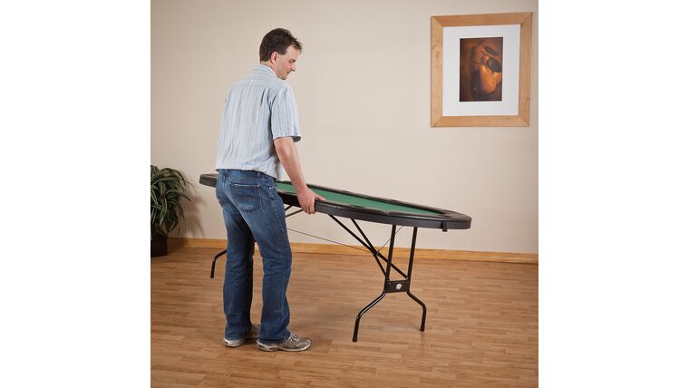 Poker/Texas Hold Em – 7′ Oval Casino Table Only – Green | Rental