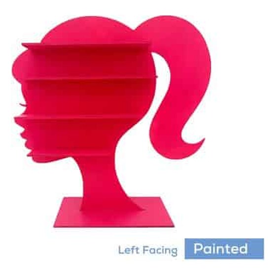 Barbie Silhouette Shelf Face Prop – Left Facing | Rental