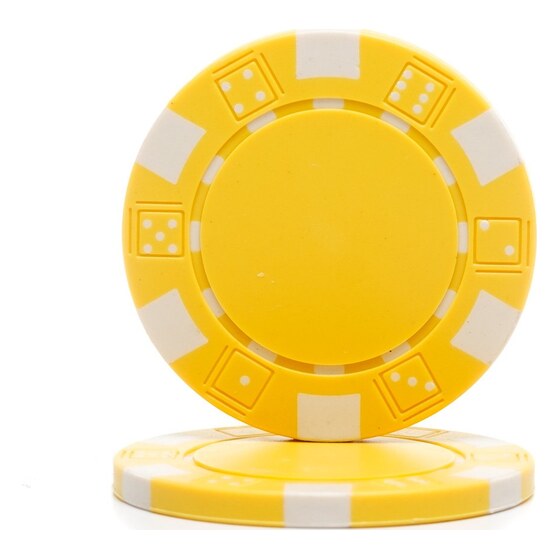 Part – Brybelly Yellow Clay Composite Striped 11.5 Poker Chip | Rental