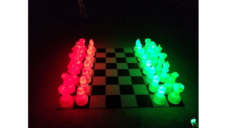 25″ Plastic LED Illuminated Giant Chess Set | Rental