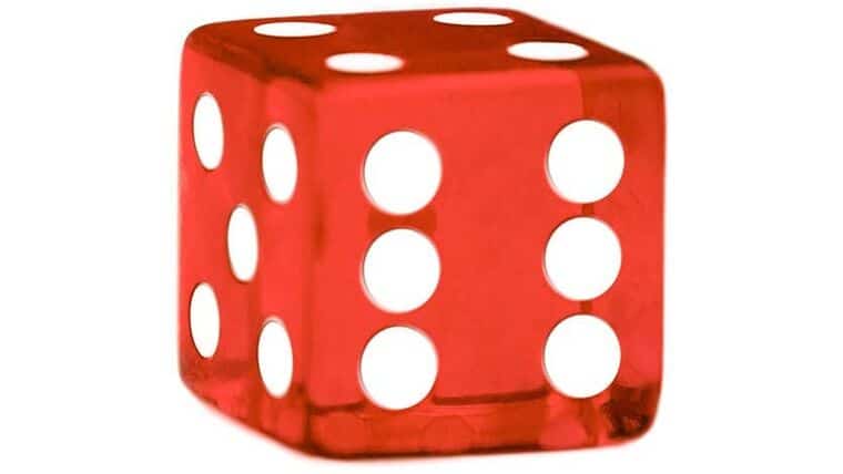 Part – 16mm Red Rounded Brybelly Casino Dice | Rental