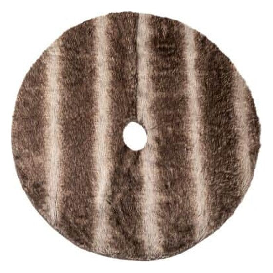 Faux Fur Tree Skirt 60″ Round – Brown | Rental