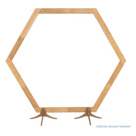 Single Wooden Hexagon Arch – Large – Carbon Grey | Rental