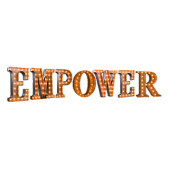 Vintage Marquee Letters | EMPOWER | 36″ | Rental