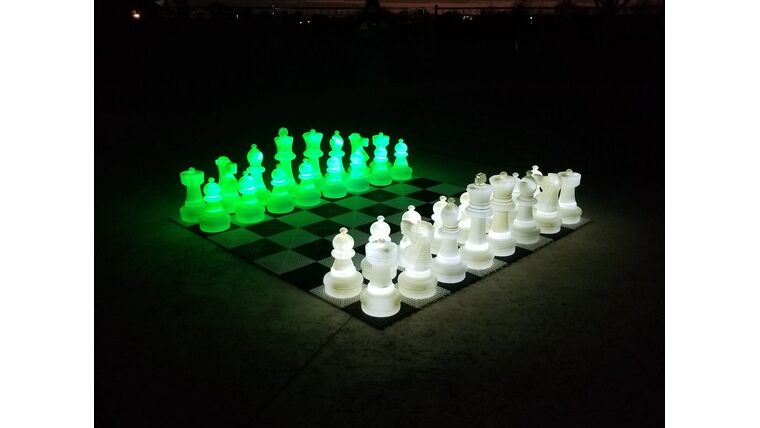 25″ Plastic LED Illuminated Giant Chess Set | Rental