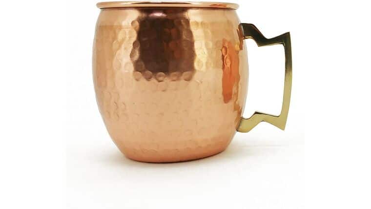 Beverage Glass – 18 oz. Copper Moscow Mule Hammered Copper Drinking Mug | Rental