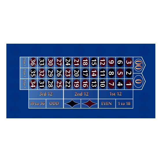 Part - 8' Blue Roulette Casino Gaming Table Top Only | Rental