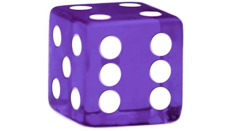 Part – 16mm Purple Rounded Brybelly Casino Dice | Rental