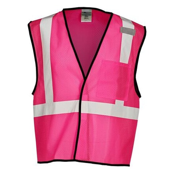 Pink ML Kishigo B120 Series Economy Enhanced Visibility Mesh Identification Vest | Rental