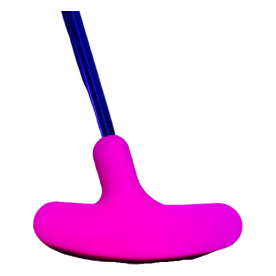 Black Light Pink Rubber Mini Golf Putter | Rental
