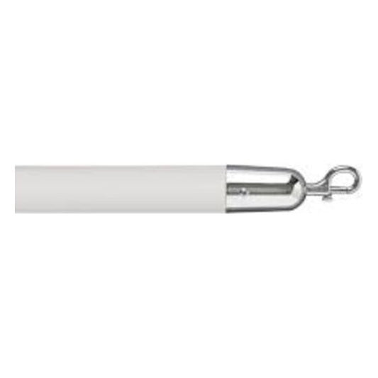 6′ White Vinyl Stanchion Rope w/Polished Chrome Ends | Rental