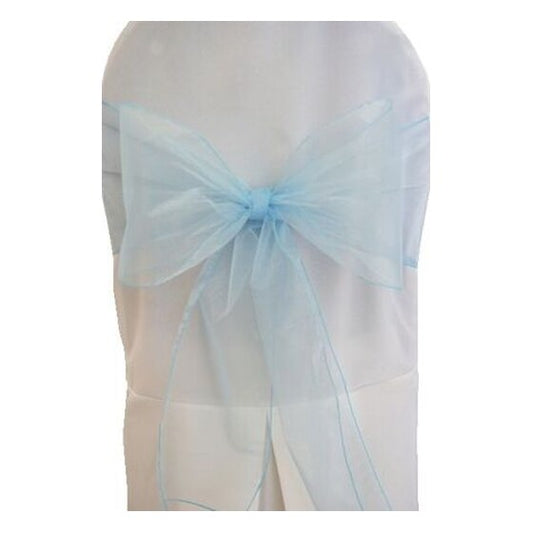 8″ x 108″ Baby Blue Organza Sash | Rental