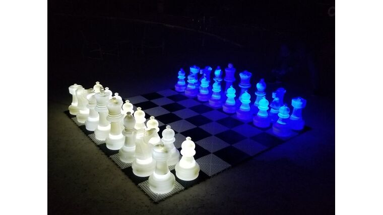 25″ Plastic LED Illuminated Giant Chess Set | Rental