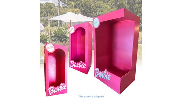 Wood – Collapsible Barbie Box Photo Booth – Pink – ADULT | Rental