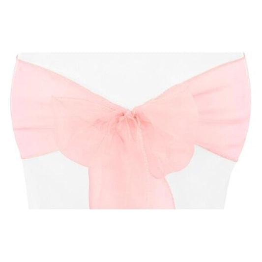 8″ x 108″ – Organza Chair Sash – Coral | Rental