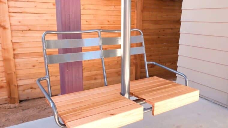 2 Chair Metal Ski Lift Chair | Rental