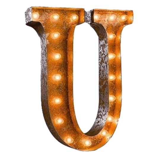 Vintage Marquee Letter | U | 36″ | Rental