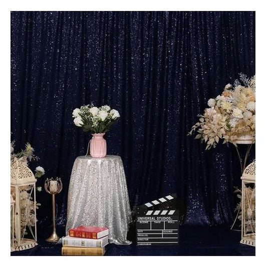 Sequin Shimmer 8’x8′ Backdrop Rental – Dark Blue | Rental