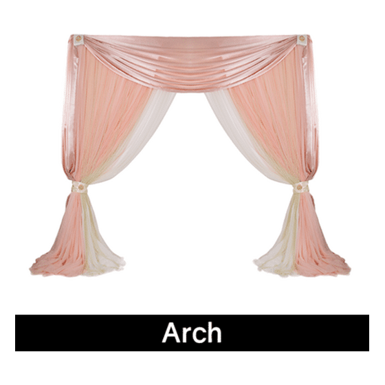 Romantic Theme Fabric Arch Entrance Kit | Rental