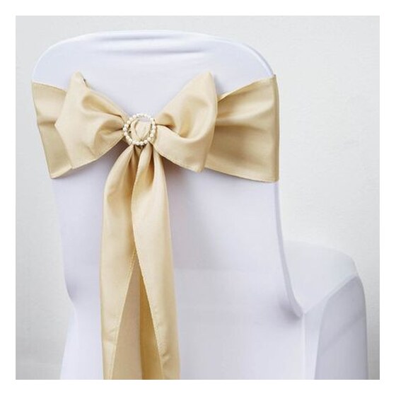 6″ W x 106″ L Beige Polyester Sash | Rental