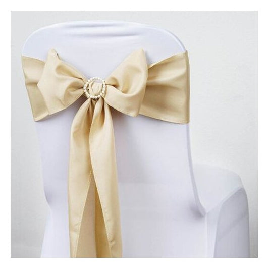6″ W x 106″ L Beige Polyester Sash | Rental