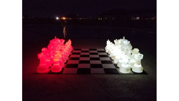 25″ Plastic LED Illuminated Giant Chess Set | Rental