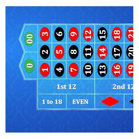 Part - Roulette - 8' Casino Gaming Table Table Top Only - Dark Blue | Rental