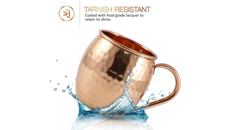 Beverage Glass – 18 oz. Copper Moscow Mule Hammered Copper Drinking Mug | Rental