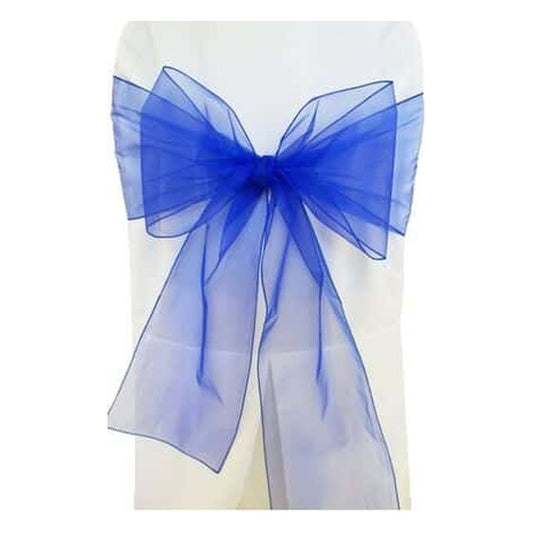 8″ x 108″ – Organza Chair Sash – Royal Blue | Rental